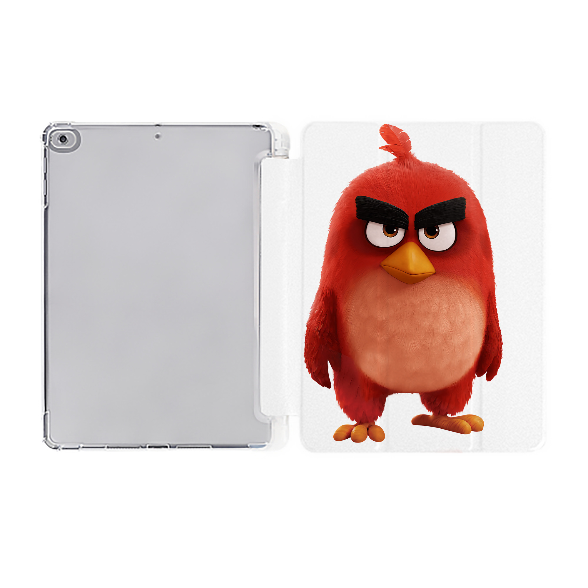 （画像用） Angry Birds アングリーバード IPad ケース ペン収納付き 三つ折りスタンド PUレザー×シリコン 対応機種9.5/10.5/10.9インチ